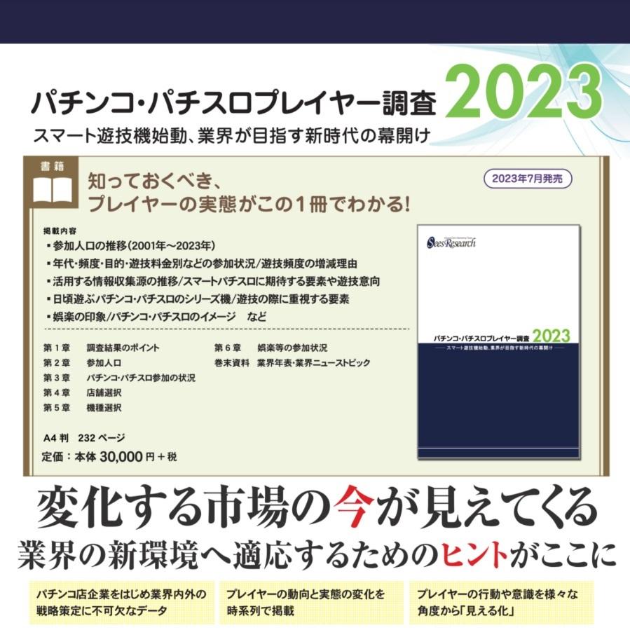 パチンコ・パチスロプレイヤー調査【2023】 パチンコ・パチスロプレイヤー調査【2023】